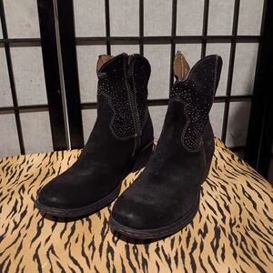 Black Studded Ankle Boots